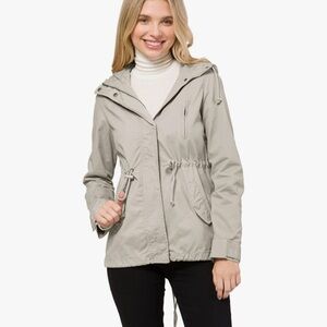Women's Gray Hooded Jacket